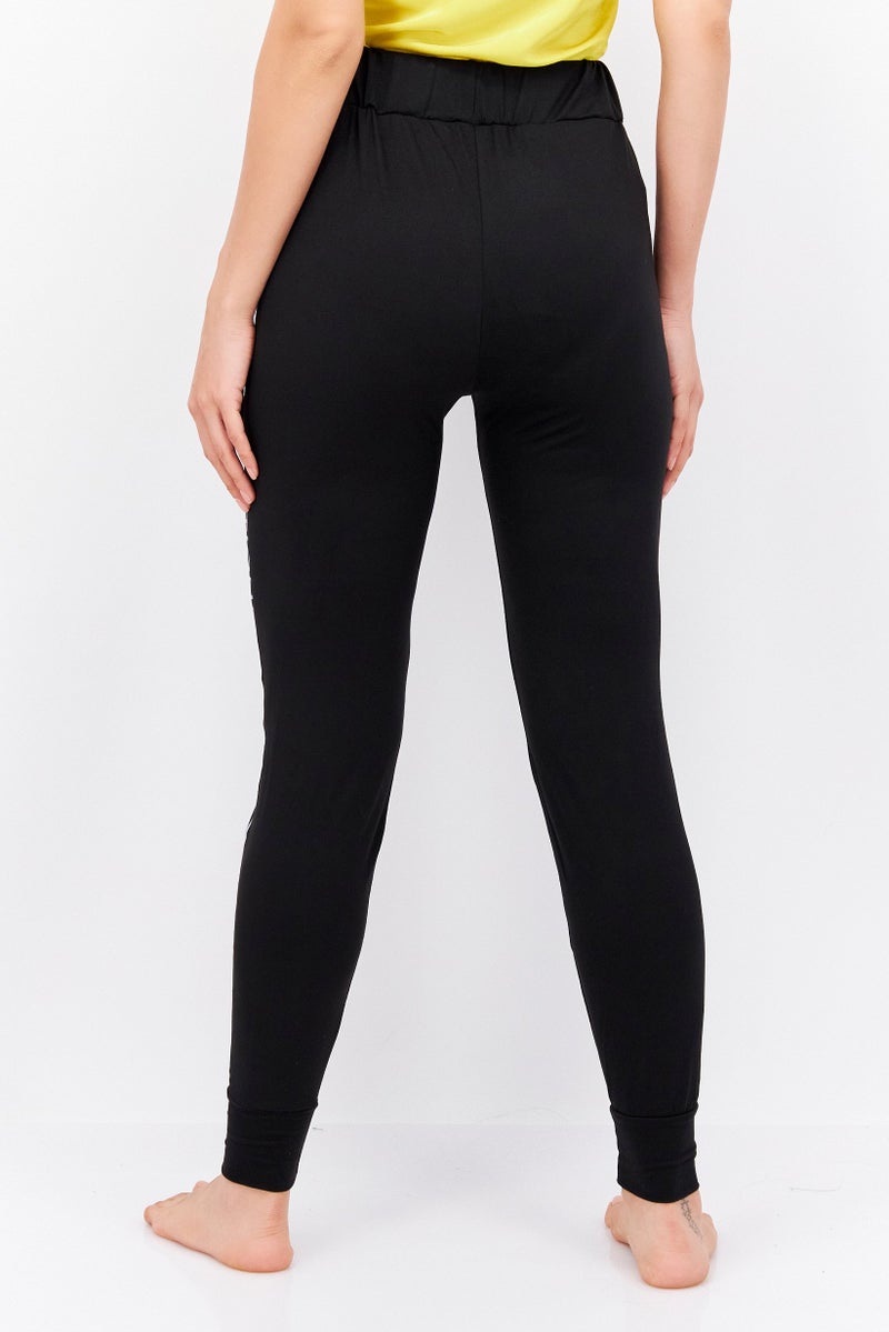 BCBGeneration Women Printed Drawstring Pajama, Black - Image 4